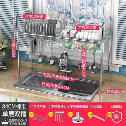 Space Saving Kitchen Dish Holder Rack