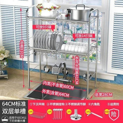 Space Saving Kitchen Dish Holder Rack