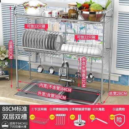 Space Saving Kitchen Dish Holder Rack