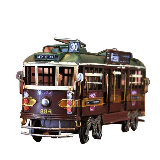 Rustic Antique Metal Tram Home Decor - Pexav