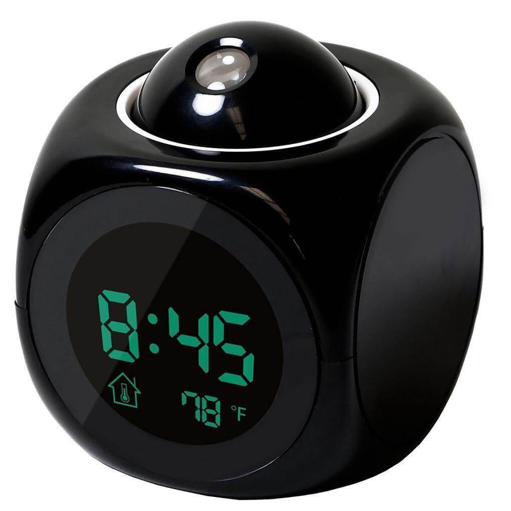 Compact LED Digital Projection Clock Radio