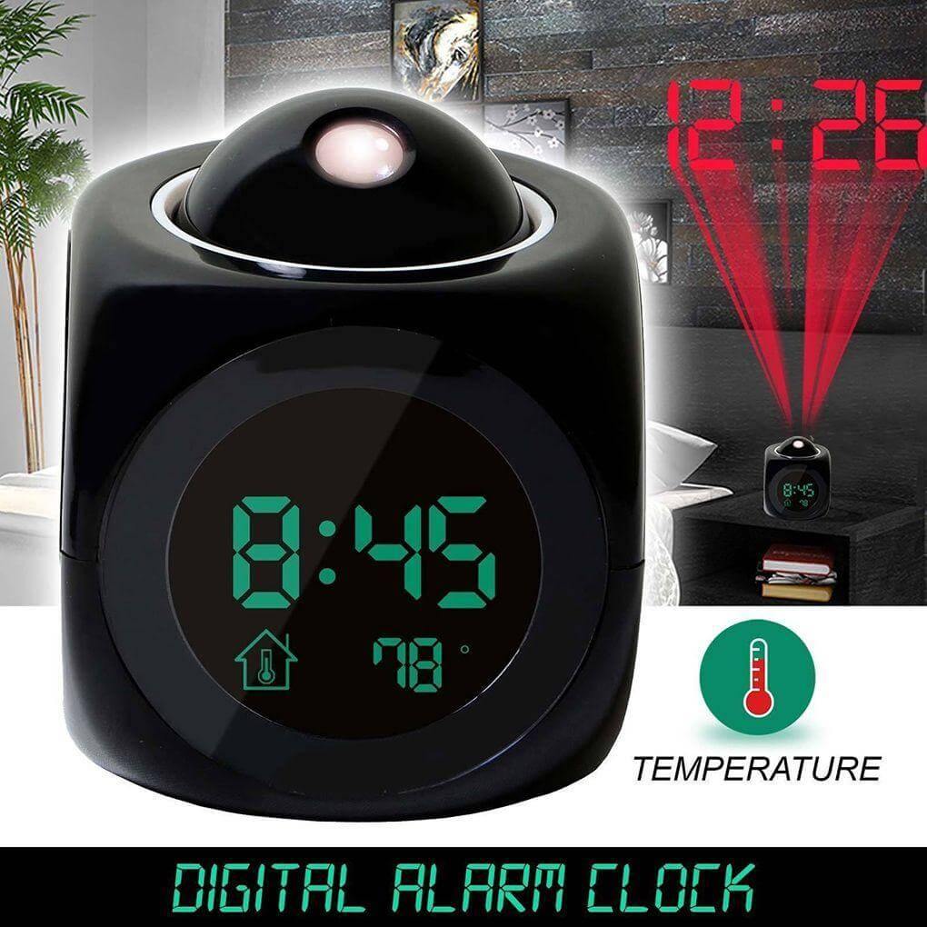 Compact LED Digital Projection Clock Radio - Pexav