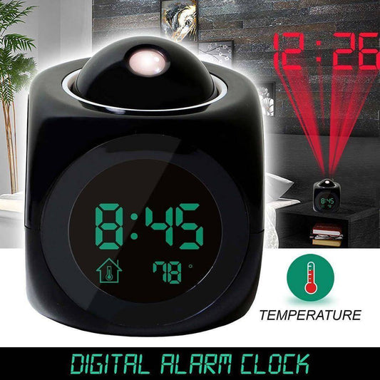 Compact LED Digital Projection Clock Radio - Pexav