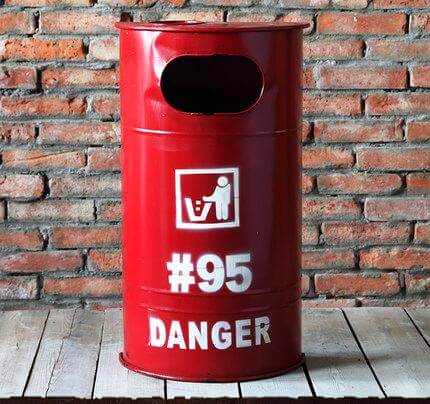 Vintage Style Fireplug Waste Bin