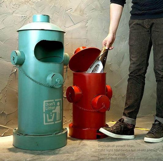 Vintage Style Fireplug Waste Bin - Pexav