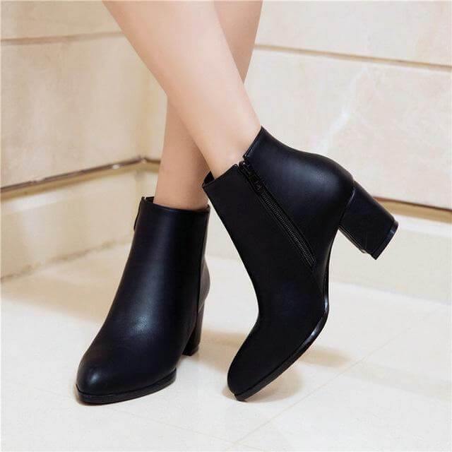 Stylish Buckle High Heel Ankle Boots for Women