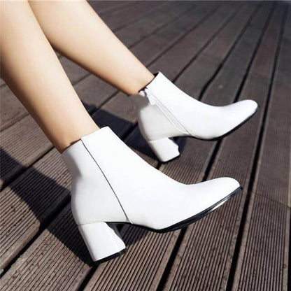 Stylish Buckle High Heel Ankle Boots for Women