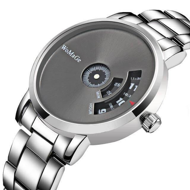 Sleek Silver Luxury Mens Watch