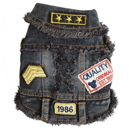 Stylish Pet Denim Vest Jacket