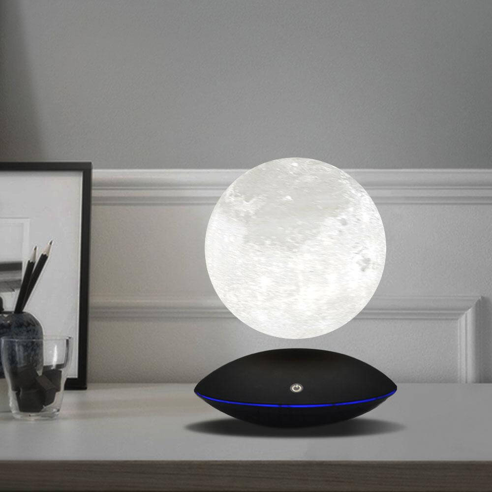 Floating LED Moon Globe Table Lamp - Pexav