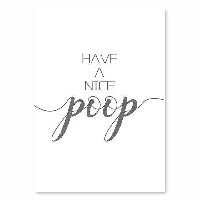 Humorous Bathroom Wall Art Canvas