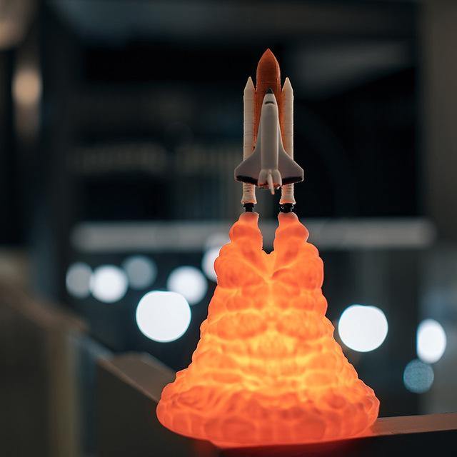 Colorful Galaxy Shuttle Table Lamp