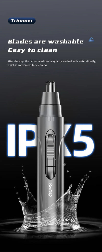 PROFESSIONAL PAINLESS NOSE & EAR HAIR TRIMMER FOR MEN AND WOMEN - RECHARGEABLE-Nora Luxe