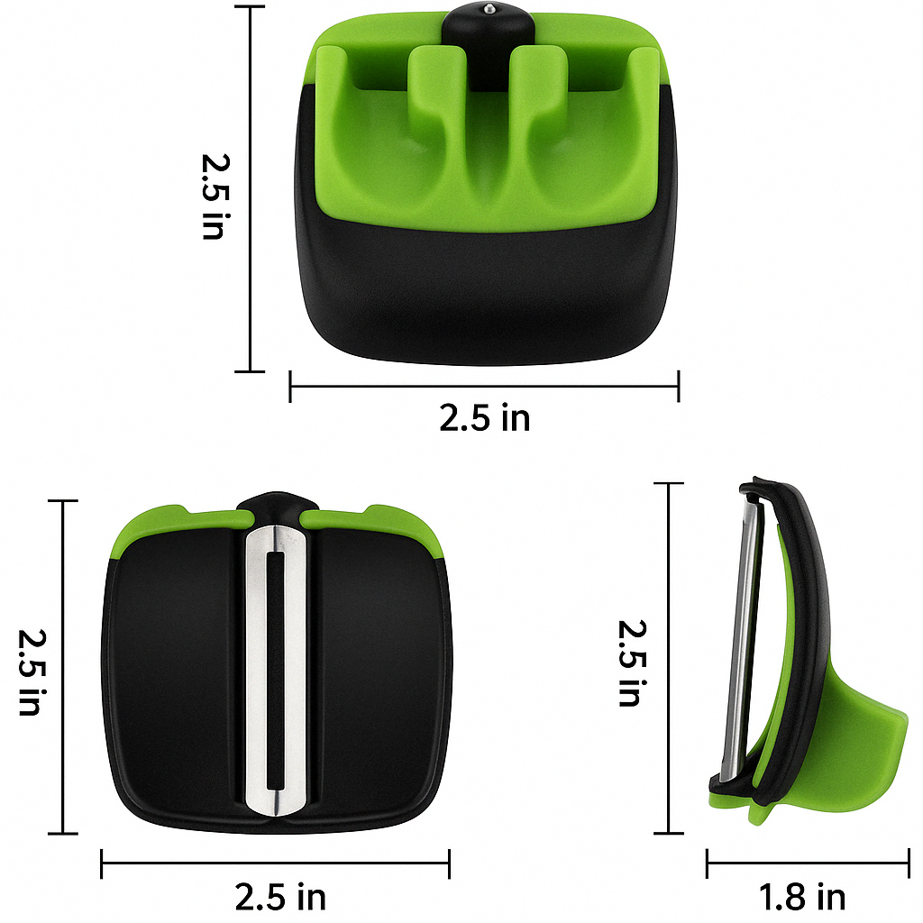 Protective Vegetable Peeler - FingerGuard-Green-Nora Luxe