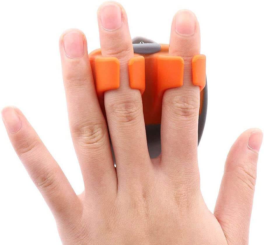 Protective Vegetable Peeler - FingerGuard-Orange-Nora Luxe
