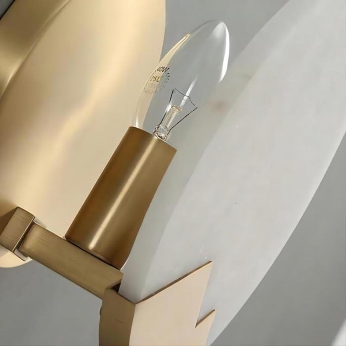 Pure Copper Marble Moon Wall Light