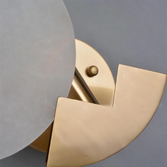 Pure Copper Marble Moon Wall Light