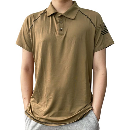 Quick-drying outdoor polo shirt for men – TrailCore Polo-Khaki-S-The Livary