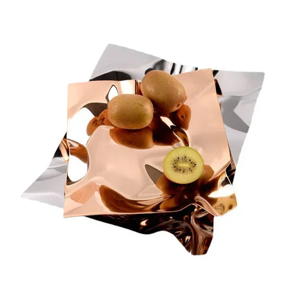 Sleek Metal Serving Platter – Elegant Home Decor Tray