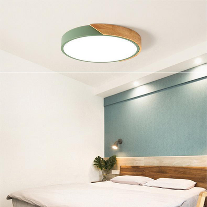 Simple White LED Ceiling Fixture Flush Mount Light