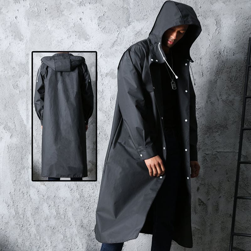 Rain Jacket with Hood - Thorben-Black-M-Nora Luxe