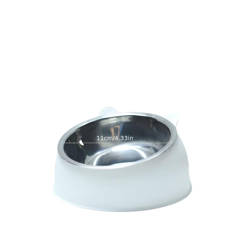 Raised Cat Food Bowl - ComfortBowl-White-Nora Luxe