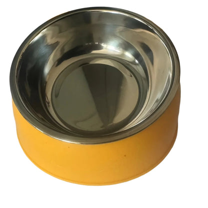 Raised Cat Food Bowl - ComfortBowl-Yellow-Nora Luxe