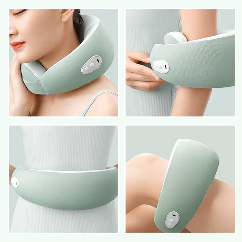 Rechargeable Heating Cushion with Neck Massage - CozyTherm-Dark blue-Nora Luxe