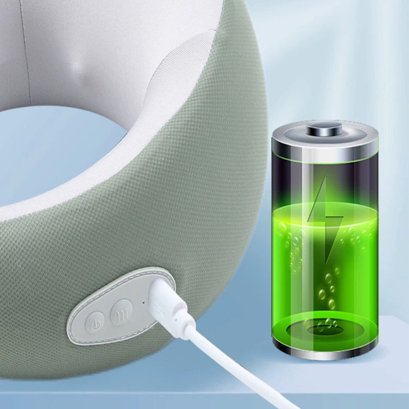 Rechargeable Heating Cushion with Neck Massage - CozyTherm-Dark blue-Nora Luxe