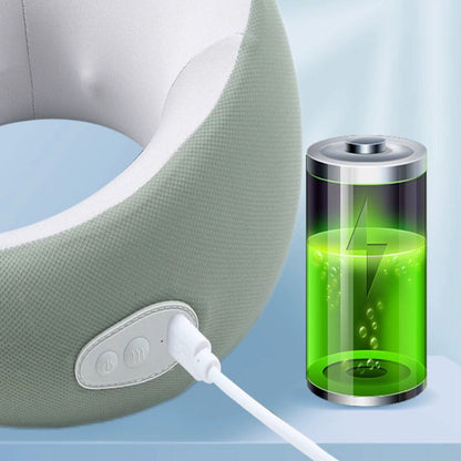 Rechargeable Heating Cushion with Neck Massage - CozyTherm-Dark blue-Nora Luxe