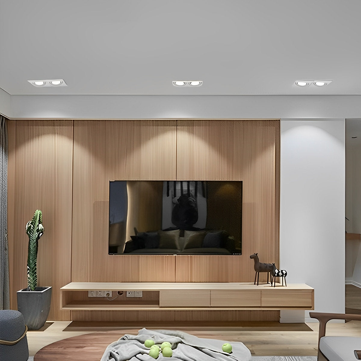 Slim LED Recessed Ceiling Light with Dimmer - Pexav