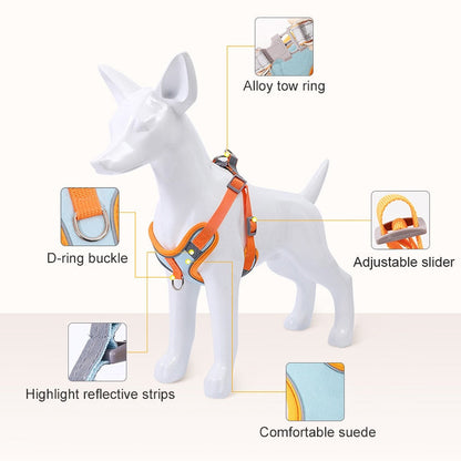 Reflective Puppy Harness - BrightPaw-Blue-S(5.51-8.82 lbs)-Nora Luxe