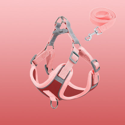 Reflective Puppy Harness - BrightPaw-Red Set-S(5.51-8.82 lbs)-Nora Luxe