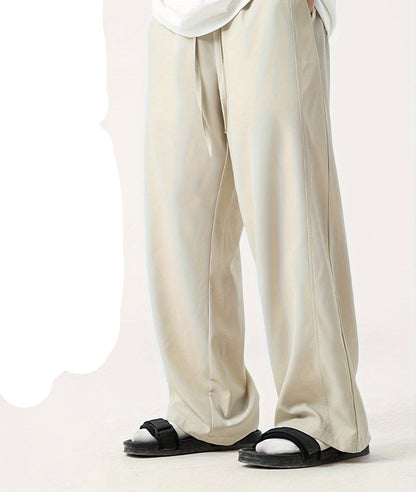 Relaxed Fit Men's Jogging Trousers - Tom-Beige-M-Nora Luxe