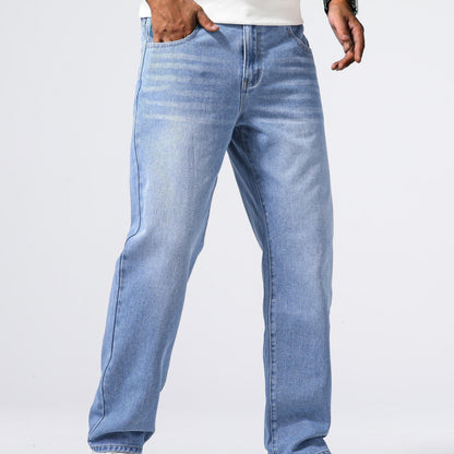 Relaxed Fit Regular Men's Jeans - Lucas-Royal Blue-30-Nora Luxe