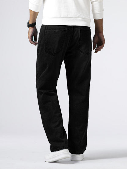 Relaxed Fit Regular Men's Jeans - Lucas-Royal Blue-30-Nora Luxe