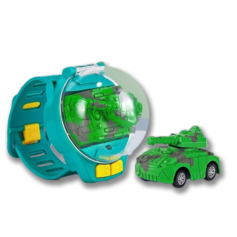 Remote Control Car Clock - RaceMaster-Green Tank-Nora Luxe