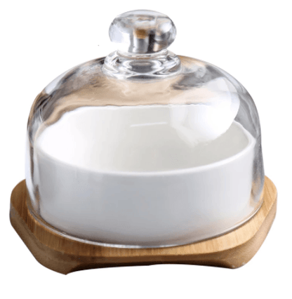 Clear Glass Top Serving Plate