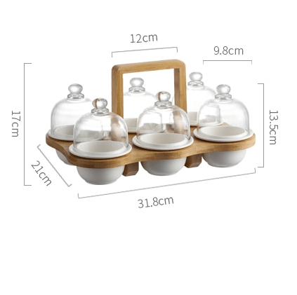 Clear Glass Top Serving Plate