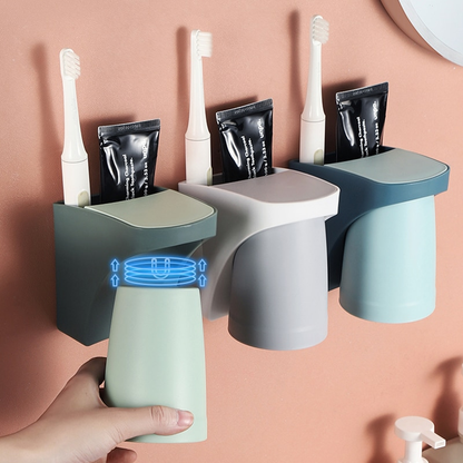 Adhesive Wall Mount Toothbrush Holder - Pexav