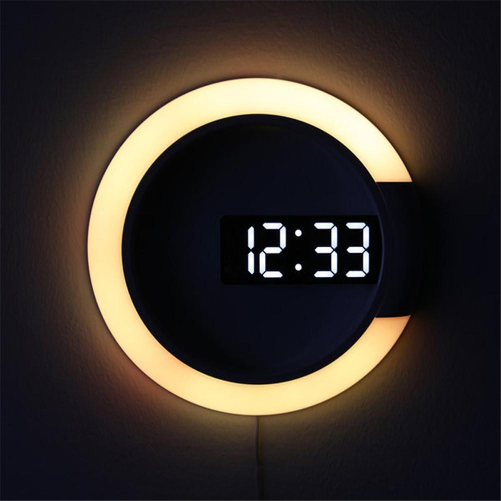 Circular LED Wall Light Clock - Pexav