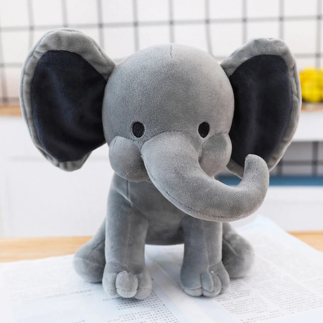 Soft Grey Cuddly Baby Pillow Toys