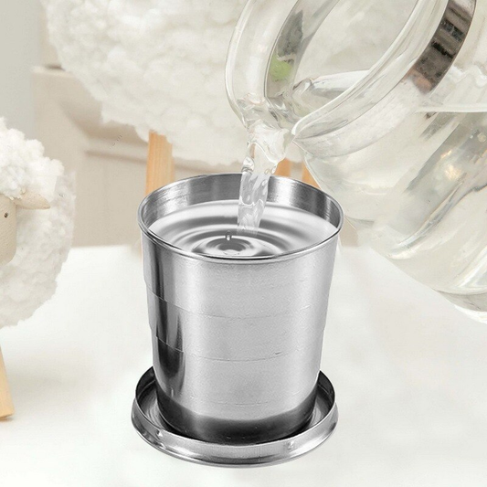 Collapsible Travel Stainless Steel Coffee Mug - Pexav
