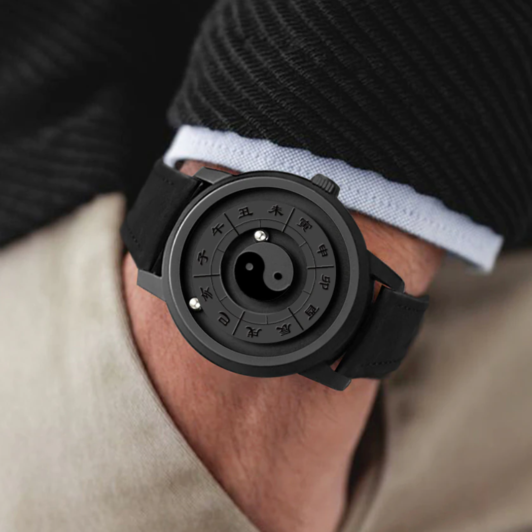 Unique Floating Balance Leather Watch - Pexav