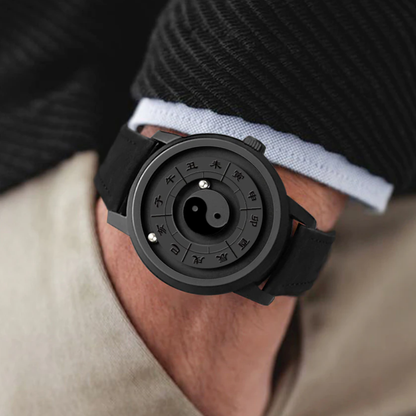 Unique Floating Balance Leather Watch - Pexav