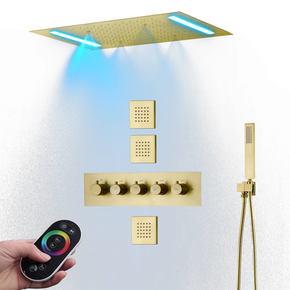 Luxury Rain Shower Head Massage System Kit