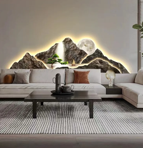 Breathtaking Mountain LED Wall Art Canvas - Pexav