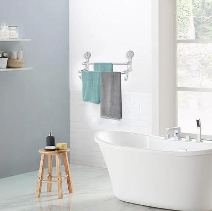 Sturdy Dual Rod Bathroom Towel Holder - Pexav