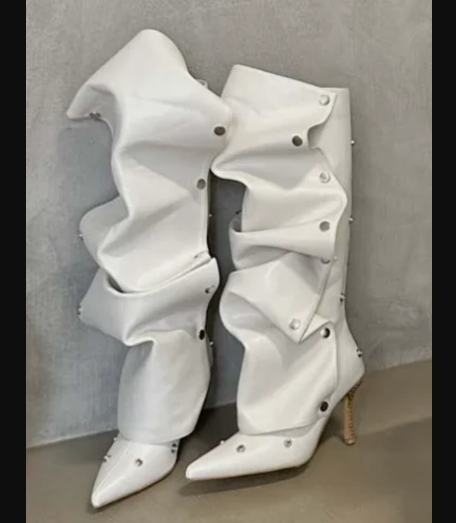 Tall Denim Jeans High Heeled Ankle Boots