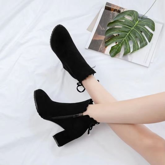 Fringe Low Heel Women Ankle Boots - Pexav